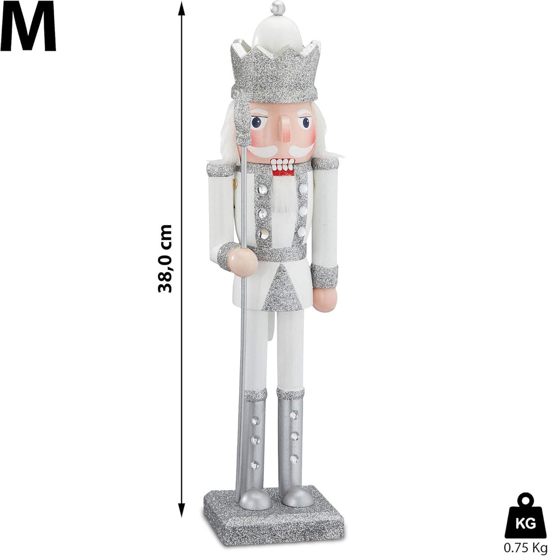 Cepewa Nussknacker aus Holz König w/s 38 cm Weihnachtsdeko Figur Erzgebirge Nussbrecher Nutcracker N