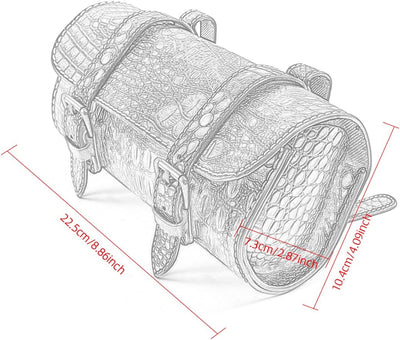 Motorrad Satteltasche Mini Motorradgabel Lenker Pu Leder Werkzeug Aufbewahrungstasche (B), B