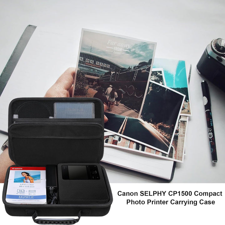 Elonbo Tragetasche für Canon SELPHY CP1500 Kompaktfotodrucker, tragbare Bluetooth Instant Print Kame