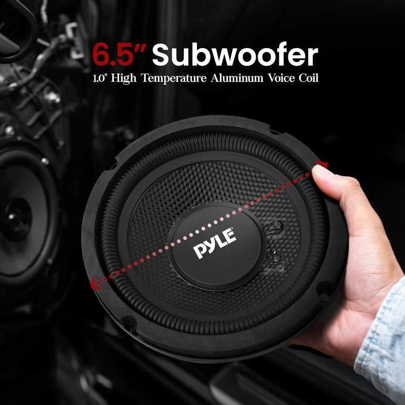 Pyle 1 PLMW63 Subwoofer, 16,5 cm, 165 mm, 6,5 Zoll Durchmesser, 75 Watt RMS, 150 Watt max., einzelne