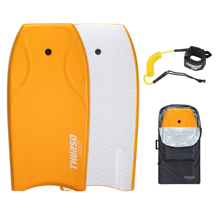 THURSO SURF Hochleistungs-Bodyboard 106,7 cm PE-IXPE-Deck HDPE-Boden FRP-Stringer Doppeltes Drehgele