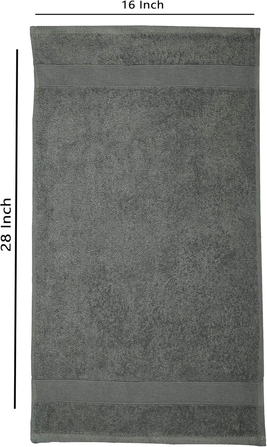 RAJRANG Hand Towel-Cotton Terry fabric-Grey-6-Pcs 40 X 71 cm Grau 6, Grau 6