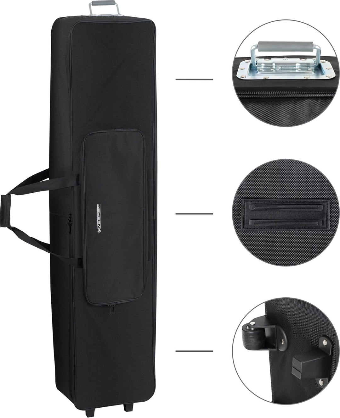 McGrey KBT-3223-88 Keyboardtrolley - Trolley-Gigbag für Keyboard & Piano mit 88 Tasten - Leicht, kom