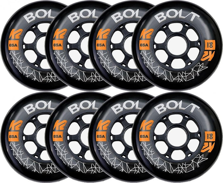 K2 Bolt 90 MM 85A 8-Wheel Pack W ILQ 9 90mm 85A & ILQ-9 Classic Plus, 90mm 85A & ILQ-9 Classic Plus