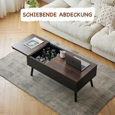 JanflyHome Höhenverstellbarer Couchtisch, Couchtisch mit Höhenverstellbarer Platte Lift Top, 2 Verst