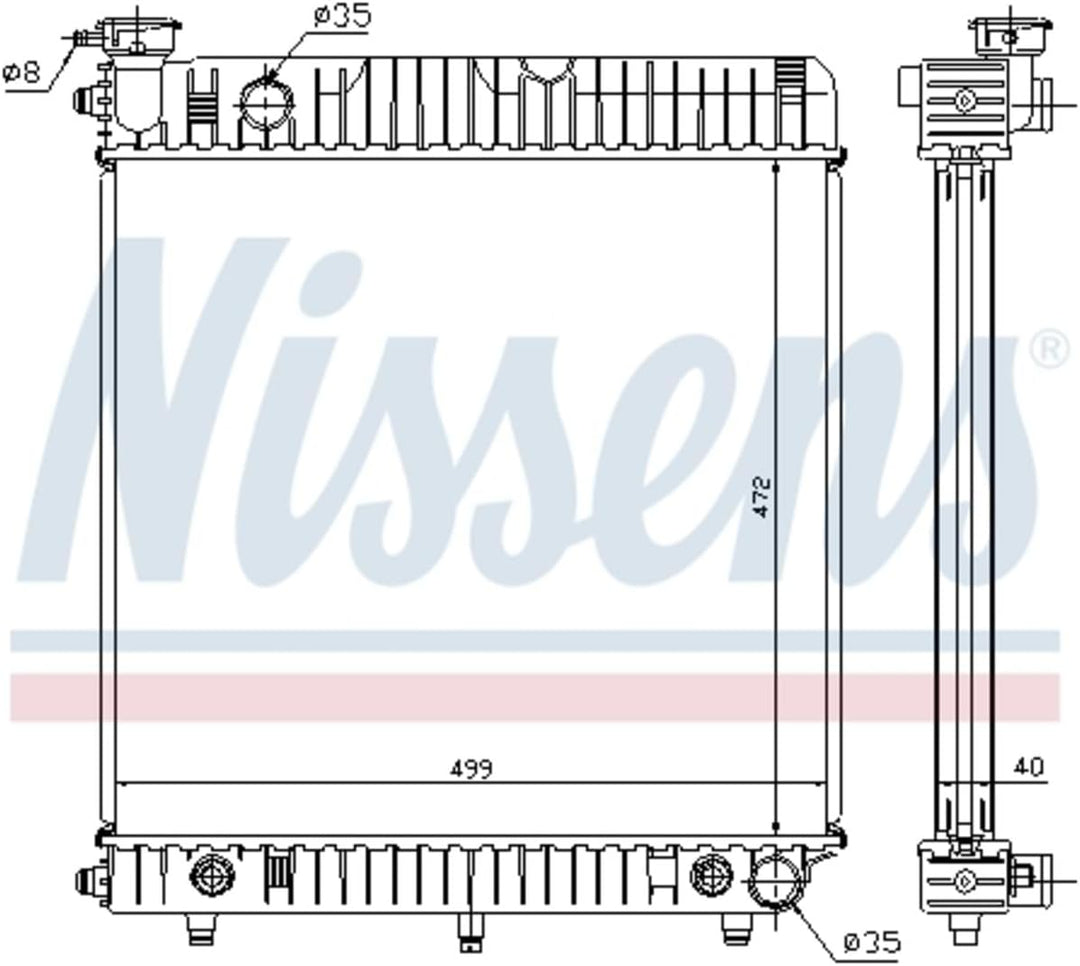 Nissens 62632 Kühler, Motorkühlung