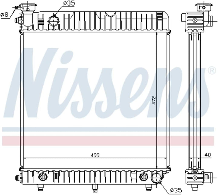 Nissens 62632 Kühler, Motorkühlung