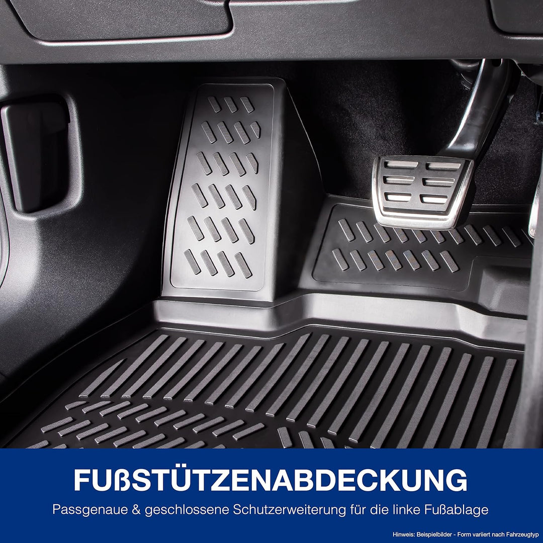 Design 3D Gummimatten Set - für VW Golf 7 Baujahr 2012-2019 | Extra hoher 5cm Rand Golf 7 (Baujahr 2