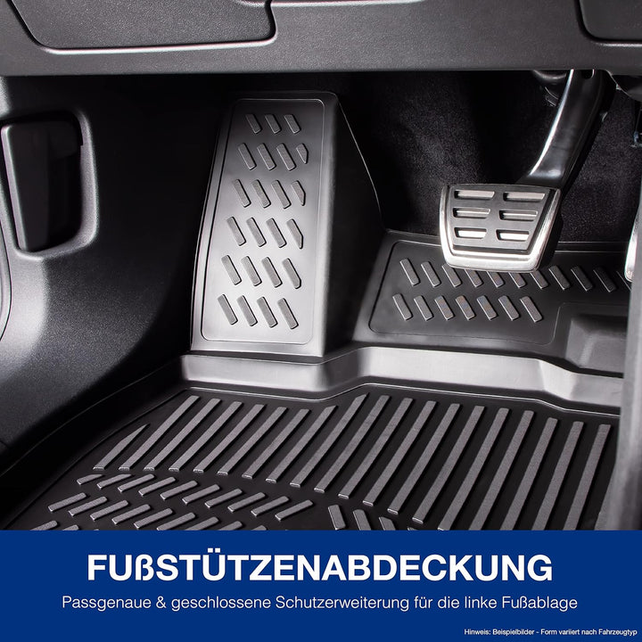 Design 3D Gummimatten Set - für VW Golf 7 Baujahr 2012-2019 | Extra hoher 5cm Rand Golf 7 (Baujahr 2