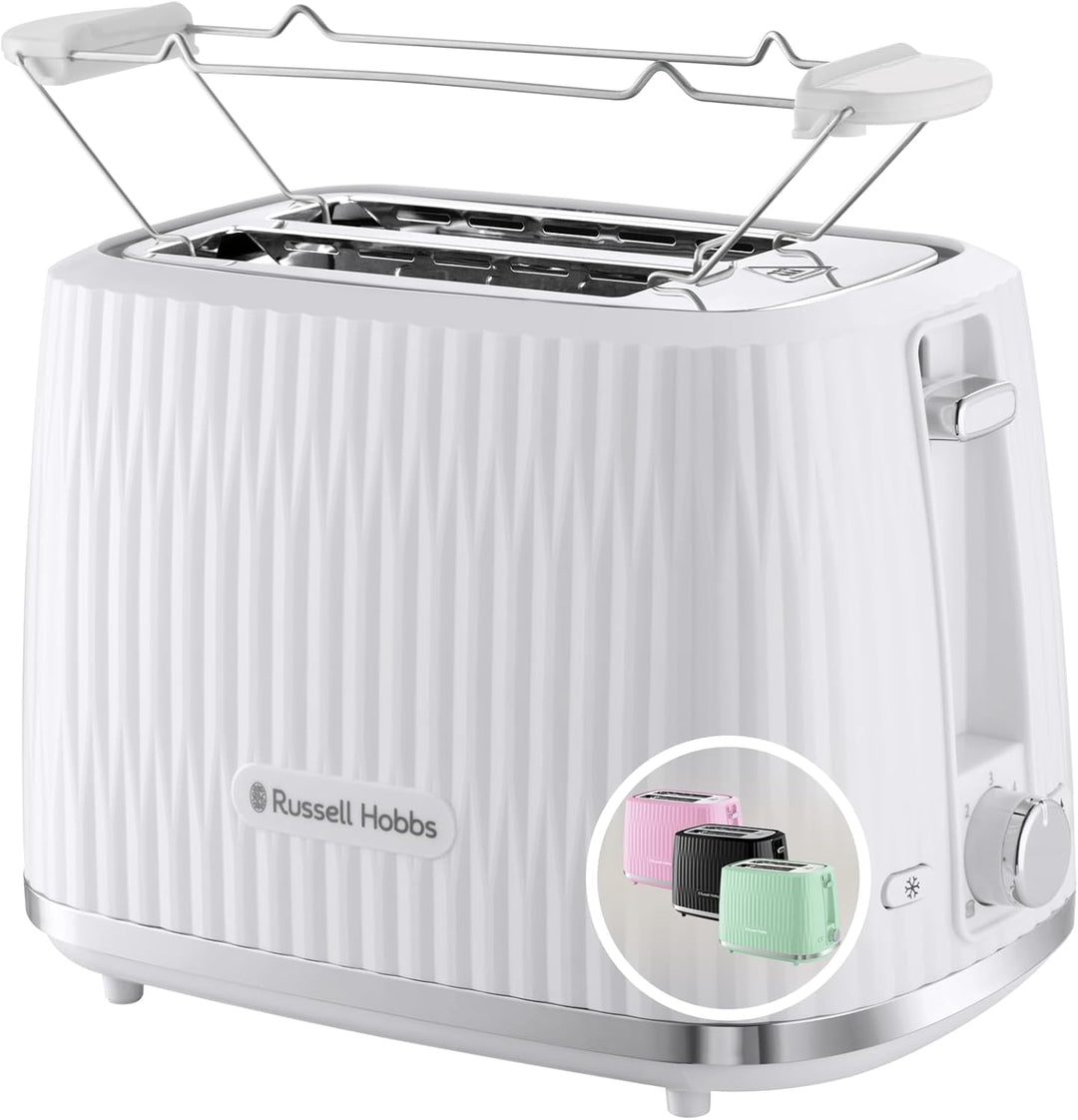 Russell Hobbs Toaster [für 2 Scheiben] Eden (6 Bräunungsstufen, Hebefunktion, Auftau-, Aufwärm- & St