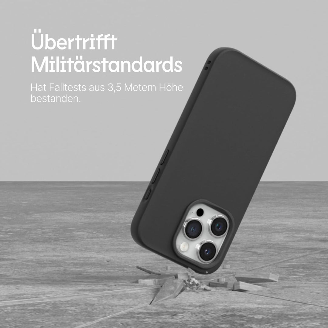 RhinoShield SolidSuit Hülle für iPhone 15 Pro | Fallschutz nach Militärstandard, klassisches Design,