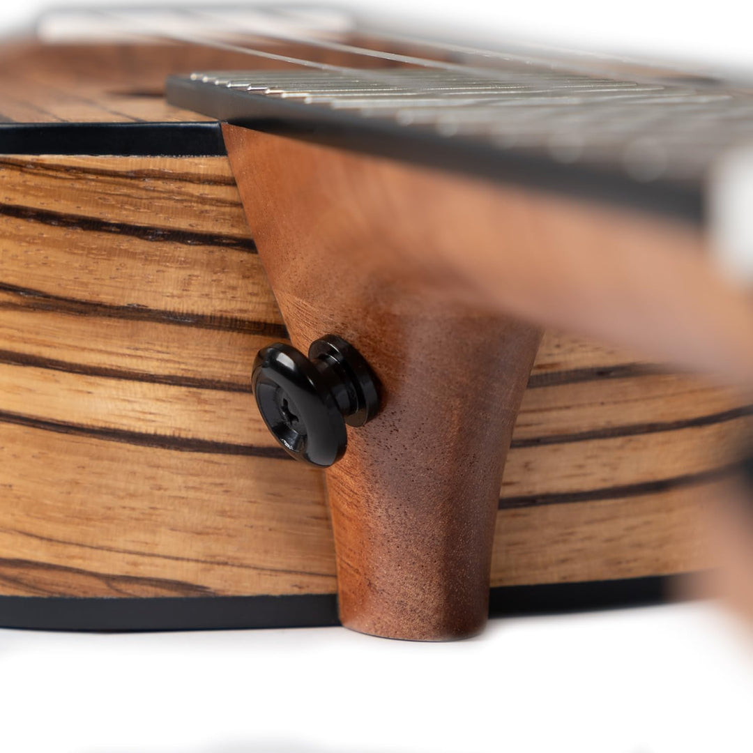 CASCHA Ukulele Zebra Wood – Hochwertiges Zebraholz I Warmer Klang I Okoume Hals I Walnuss Griffbrett