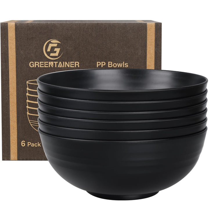 Unzerbrechliche grosse Müslischalen – 2,25 l Kunststoff leichte Salat-, Suppen-, Obstschalen-Sets –