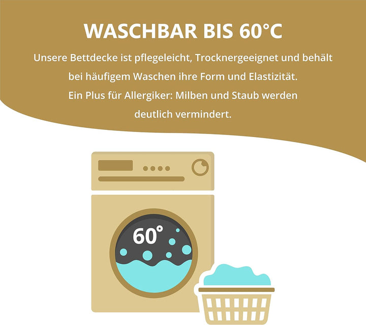 Schlafmond Der kleine Prinz Naturfaser Allergiker Winter Bettdecke 155x220 cm - Winter Decke 155x220