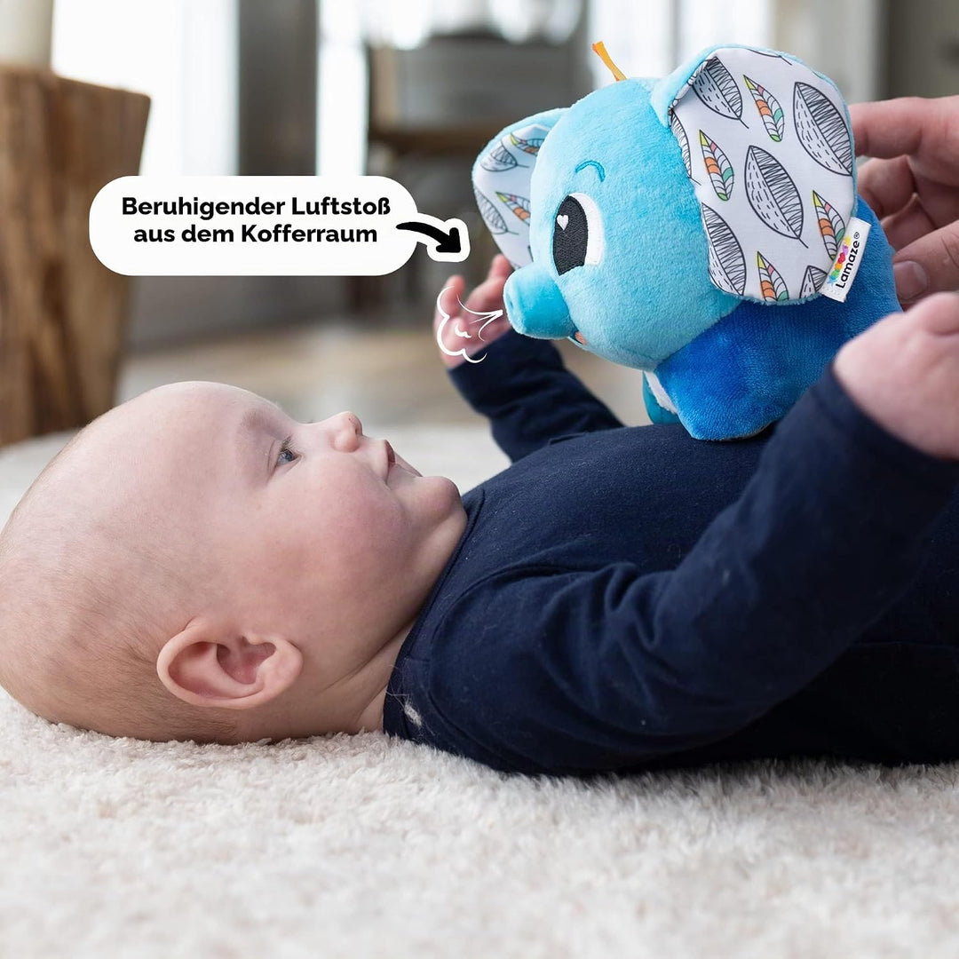 LAMAZE Puffaboo Elefant, Babyspielzeug für Neugeborene, sensorisches Spielzeug für Babys, Geschenk f