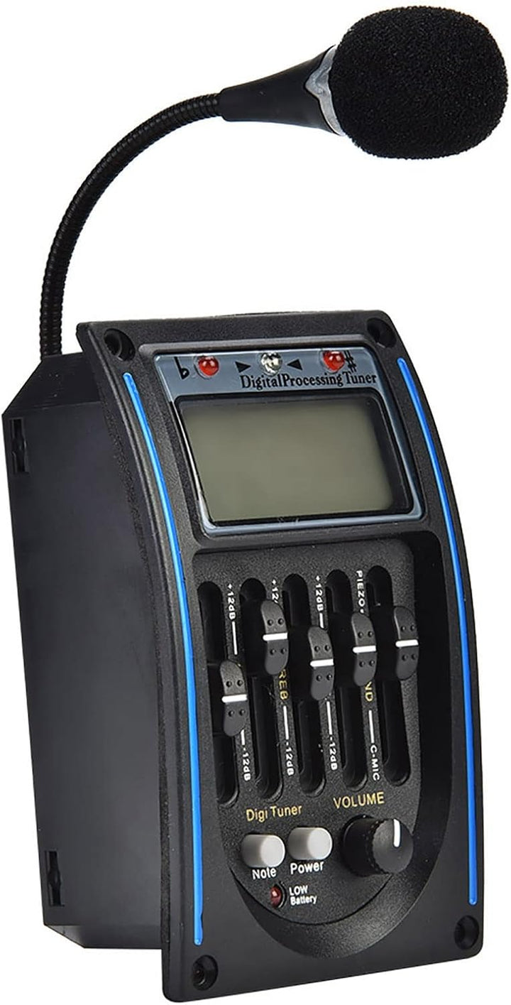 Gitarren-Tonabnehmer-Set, 5-Band-Vorverstärker-EQ-Equalizer, Piezo-Digital-Tuner-Tonabnehmer für Aku