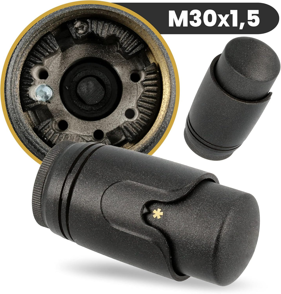 Multiblock Set Heizkörper Thermostat-Heizkörperventil Eckform 1/2'' Anthrazit Anschlussarmatur Therm