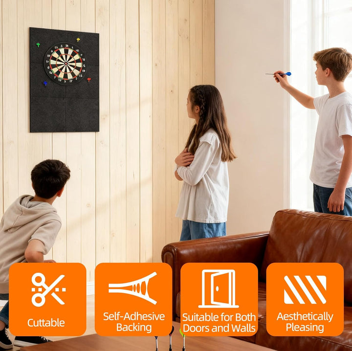 Dart Wandschutz Dartscheibe Schutzring, Selbstklebend Filz Gespleisst Dartboard Rückseite Dartscheib
