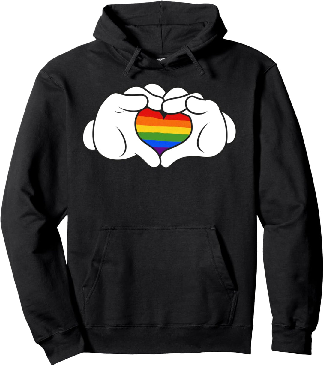 Disney Mickey & Friends Gloves Rainbow Heart Pullover Hoodie