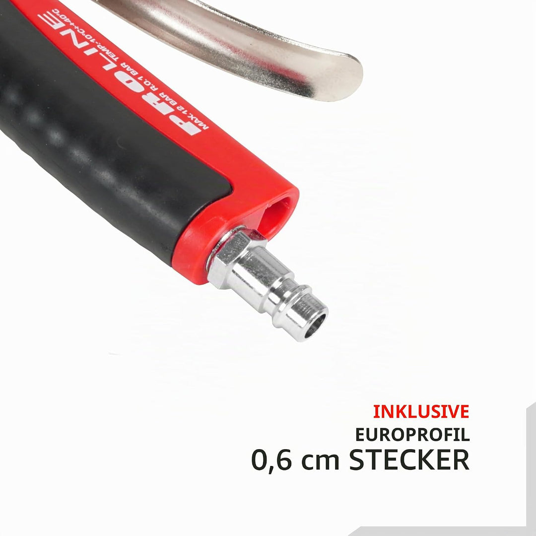 GAV Reifenfüller Messgerät mit WIKA 80mm Manometer (Homologiert) Profi Reifendruckprüfer Druckluft f