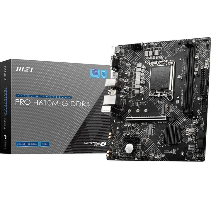 MSI PRO H610M-G DDR4 DDR4 Motherboard (mATX, Intel Core der 12. Generation, LGA 1700 Socket, DDR4, P