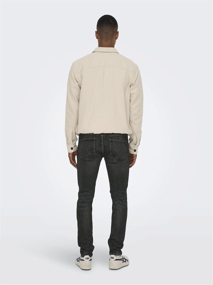 ONLY & SONS Male Slim Fit Jeans ONSLOOM Slim Black 3145 Jeans NOOS 28W / 30L Black Denim, 28W / 30L