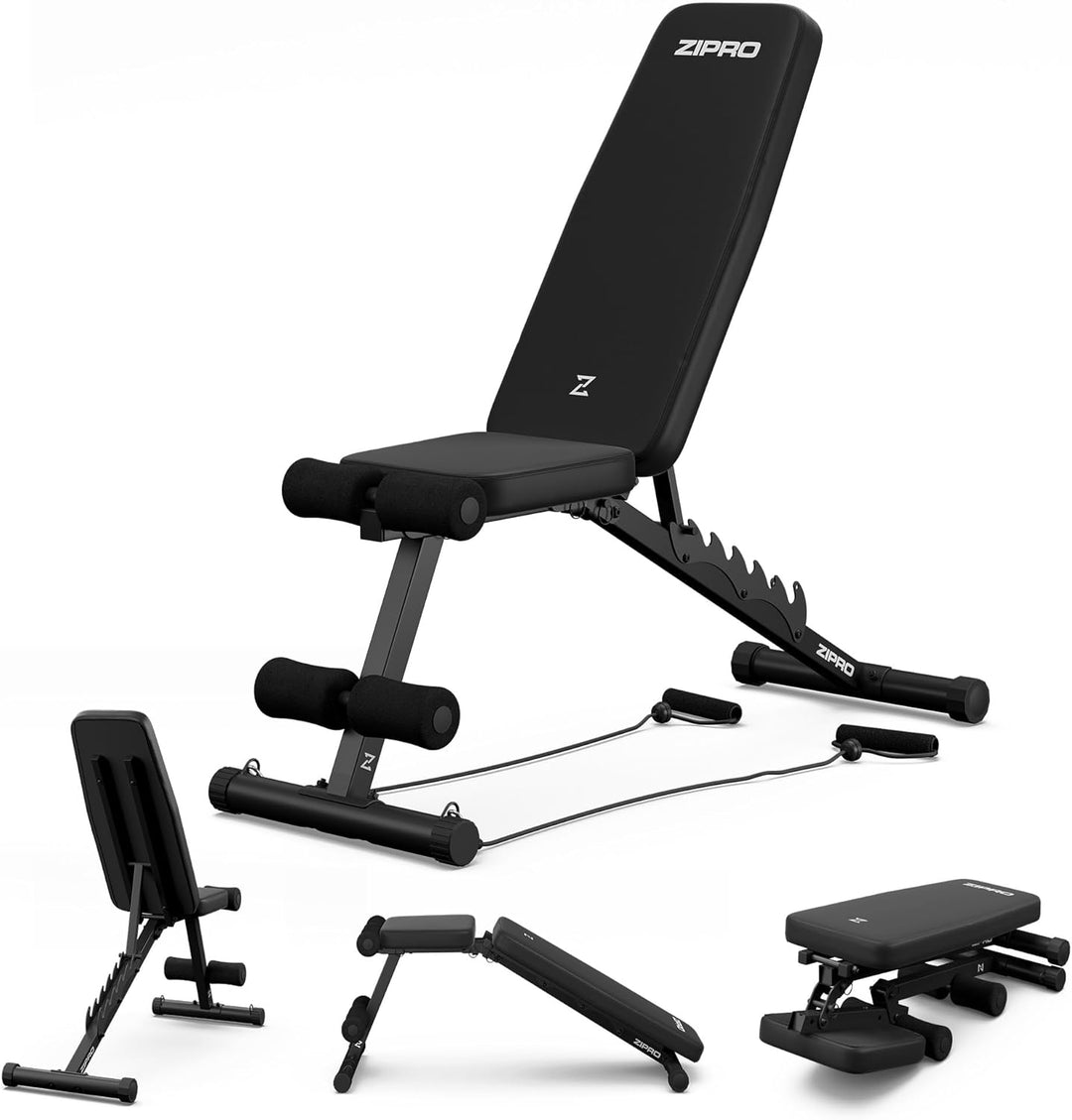 Zipro klappbare Trainingsbank, Bankdrücken, Fitnessbank, Multifunktion Sit up bank, Fitnessgeräte, F