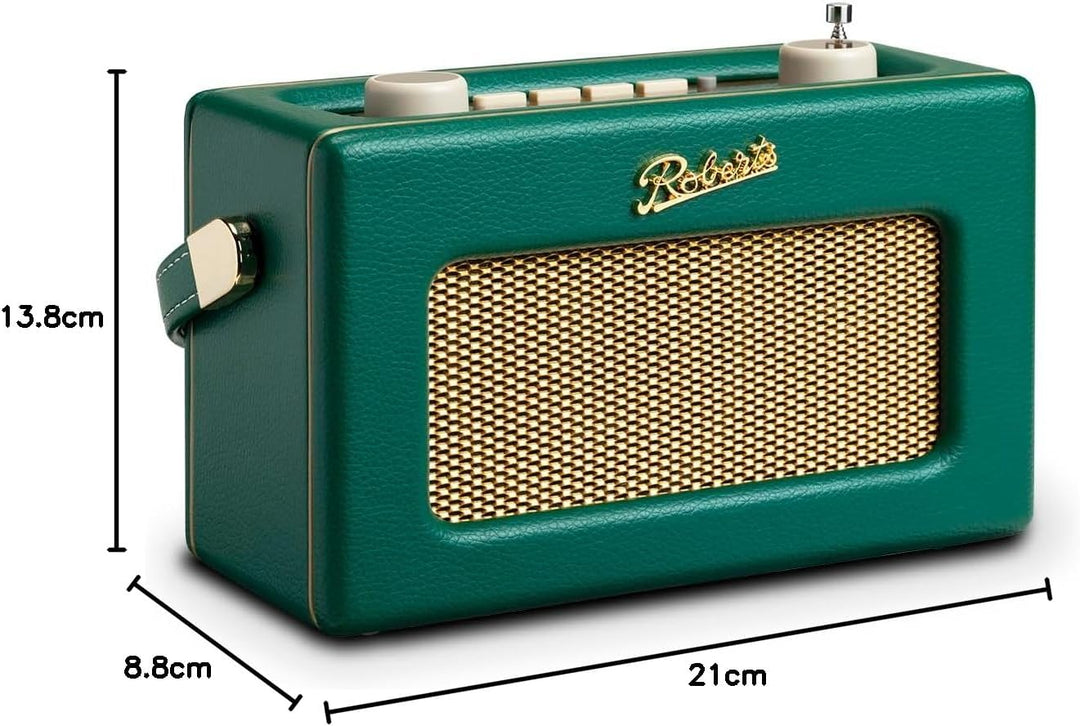 Roberts Revival UNO BT Dab+/FM/Bluetooth Radio, tragbar, Radiowecker, Dunkelgrün, Dunkelgrün