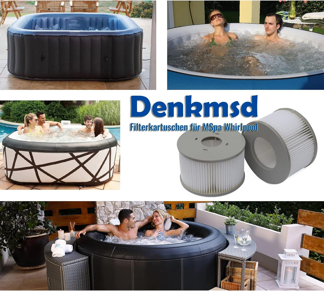 Filterkartuschen für MSpa Whirlpoal, Ersatz Filter Filterkartusche für MSpa aufblasbare Pools, Filte