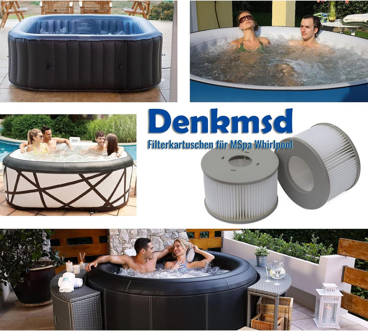 Filterkartuschen für MSpa Whirlpoal, Ersatz Filter Filterkartusche für MSpa aufblasbare Pools, Filte