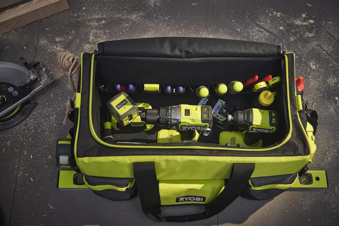 RYOBI Handwerkertasche mit Schultergurt Grösse L RSSLTB1 (3 x Fronttaschen, 1x offene Tasche auf der