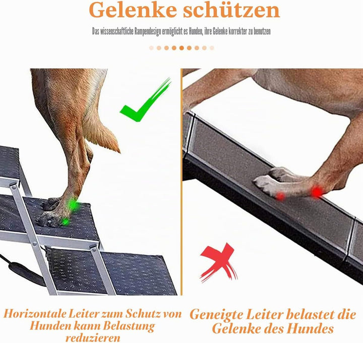 hundetreppe grosse Hunde - Hundetreppe Auto 4 Stufen - Klappbare Aluminium Hundetreppe Ultra-Leicht