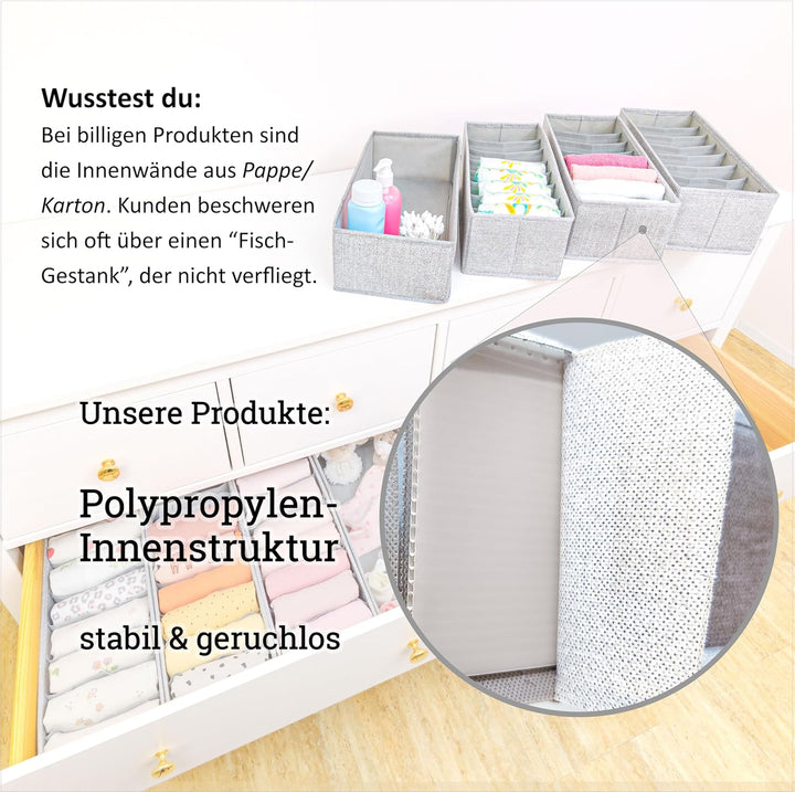 SIMPLE JOY® HEMNES DOUBLE Organizer für ikea HEMNES 160cm Doppelkommode, Schadstoffgeprüft, DAS ORIG