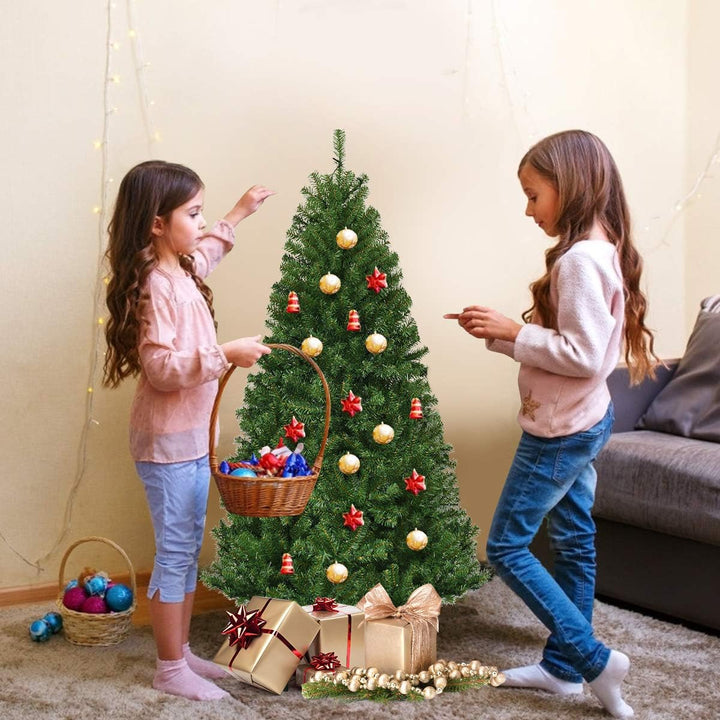 COSTWAY 120/150/180/210cm LED Künstlicher Weihnachtsbaum mit 11 Lichtmodi und 5 Farbwechsel, Tannenb