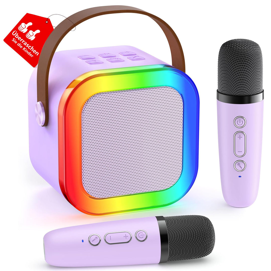 Karaoke Maschine Kinder, Geschenk für Mädchen 3-12 Jahre, Karaoke Kinder Spielzeug ab 3-12 Jahre Mäd