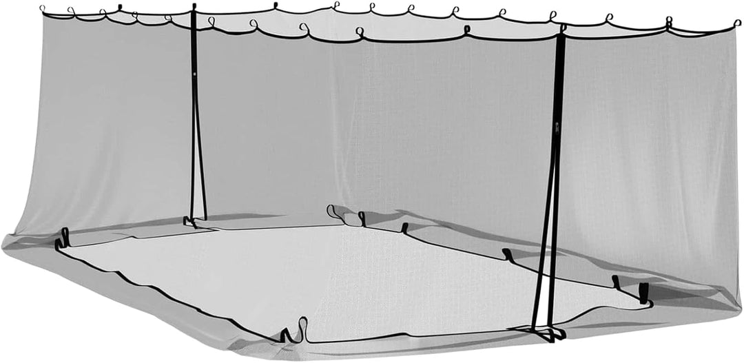 Gecheer Moskitonetz für Pavillon, 220 Mesh Polyester, Reissverschluss, Klettband, 6x3x2 m, für Garte