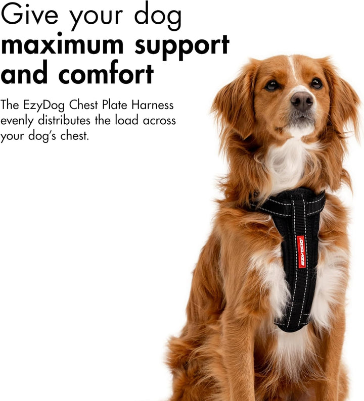 EzyDog Hundegeschirr Auto mit Sicherheitsgurt, Brustgeschirr Hund, Sicherheitsgeschirr Hund, 'Chest