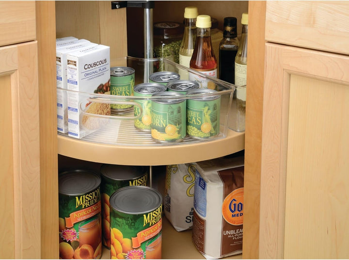iDesign 62630EU Lazy Susan Schrank-Behälter 1/4, Durchsichtig, Farblos, Farblos