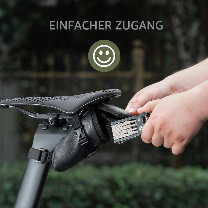 ROCKBROS Fahrrad Satteltaschen Ultralight Fahrradtasche Sattel mit Klettverschluss, Reissfest Wasser