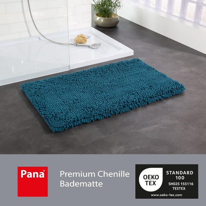 PANA Chenille Badematte in versch. Farben und Grössen • Badteppich aus weichen Fasern • saugstark &amp;
