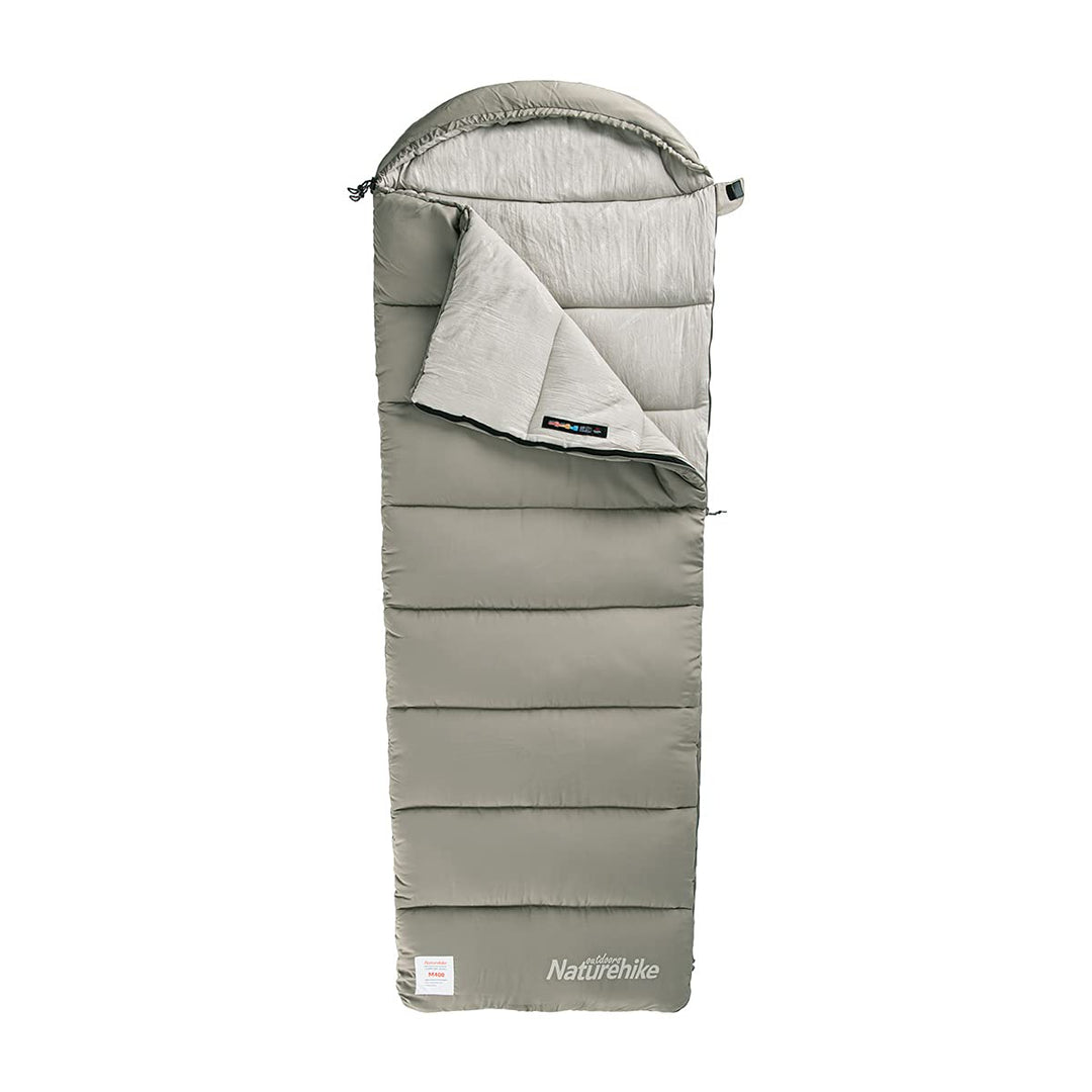 Naturehike Schlafsack mit Kapuze, 3-Jahreszeiten-Schlafsack, Leicht, Tragbar und Spleissbar, Gefüllt