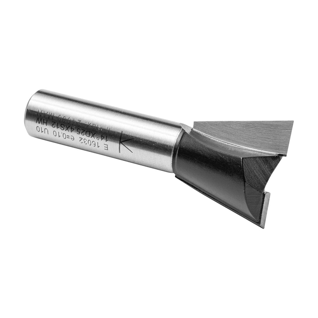 ENT 16032 Gratfräser HW, Schaft (S) 12 mm, Durchmesser (D) 25,4 mm, NL 22,2 mm, E 14°, SL 40 mm, ohn