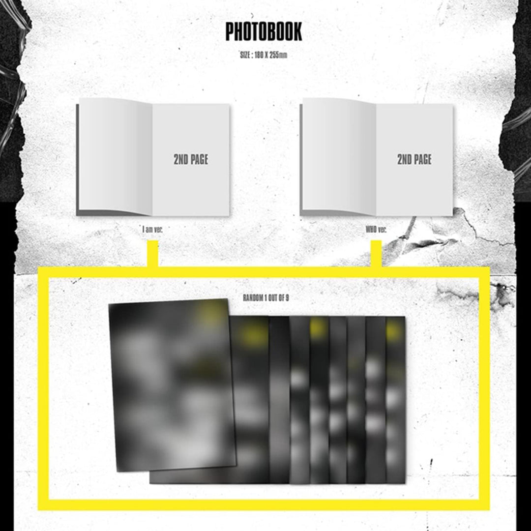 STRAY KIDS - 2nd Mini Album [I am WHO] (I AM Ver.) Photobook + CD-R + Self-Portrait QR Photocard + S