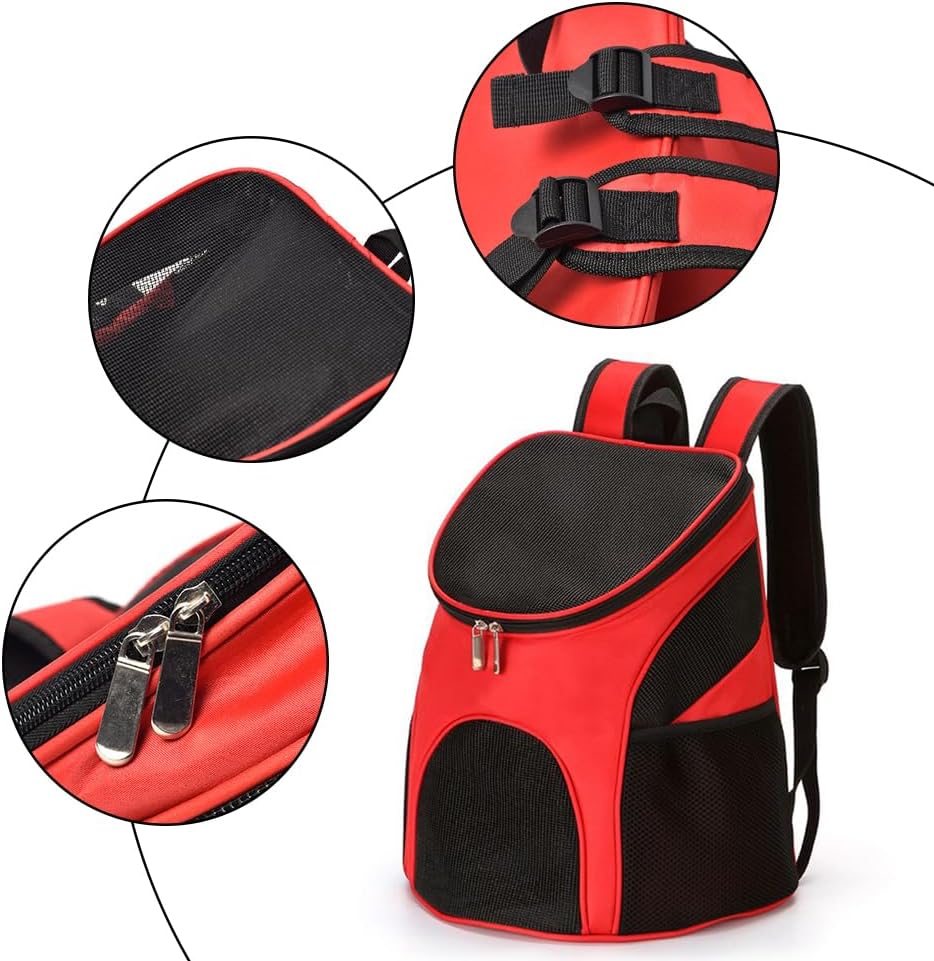 Pet Hunderucksack, Outdoor Haustierrucksack Netzfenster Haustier Rucksack Tragbare Hunde Katzentasch