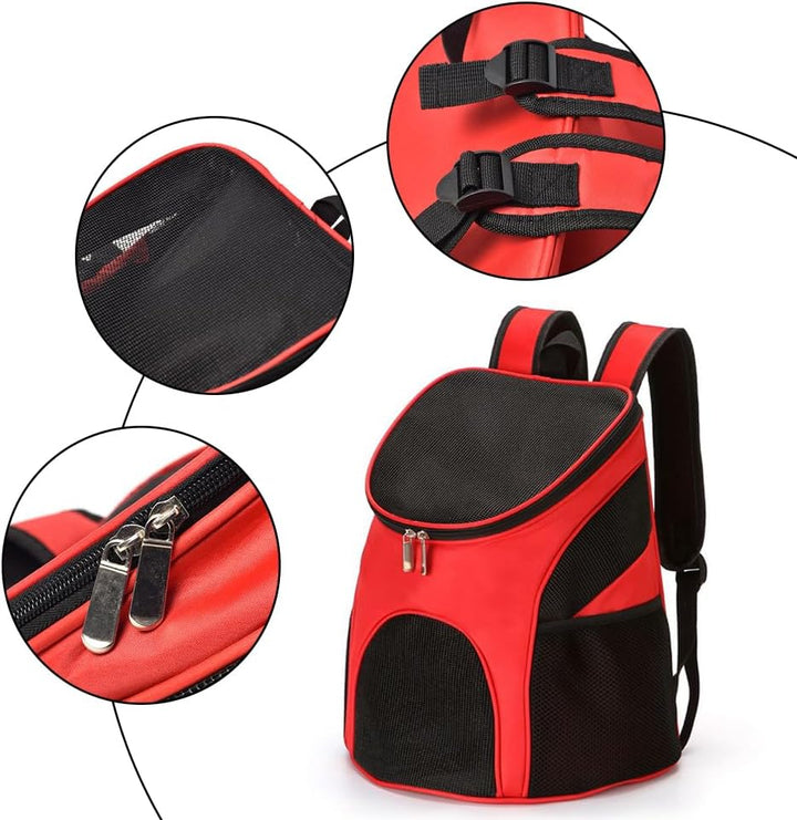 Pet Hunderucksack, Outdoor Haustierrucksack Netzfenster Haustier Rucksack Tragbare Hunde Katzentasch