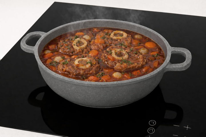 Nice cooker ® Roc-Tec® Servierpfanne/Schongarer, echte Steinpartikel, antihaftbeschichtet, für alle
