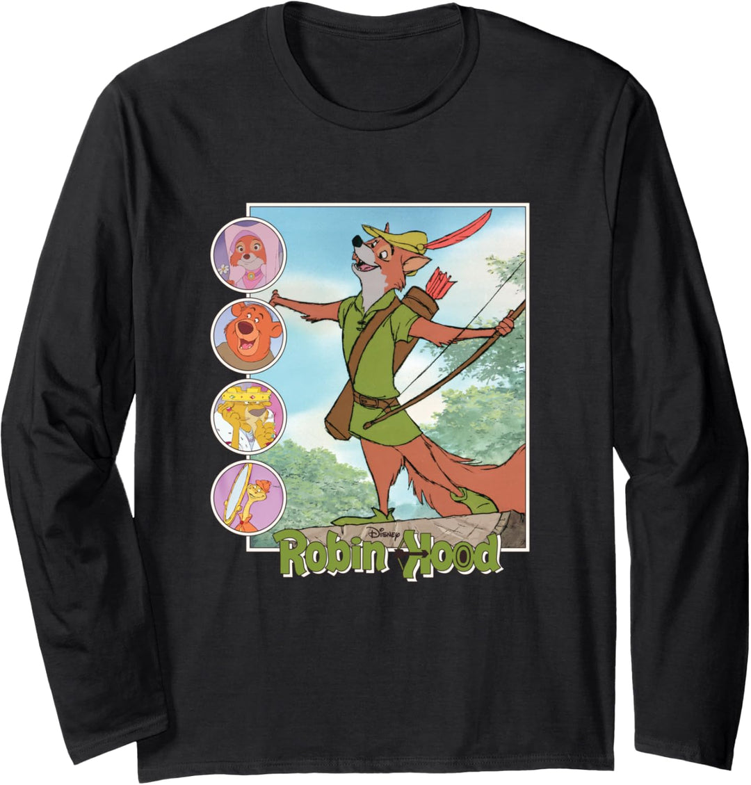 Disney Robin Hood Classic Disney Film Retro Langarmshirt