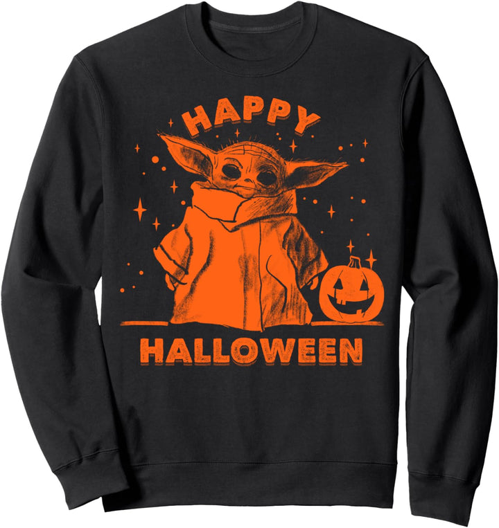 Star Wars Mandalorian The Child Orange Happy Halloween Sweatshirt