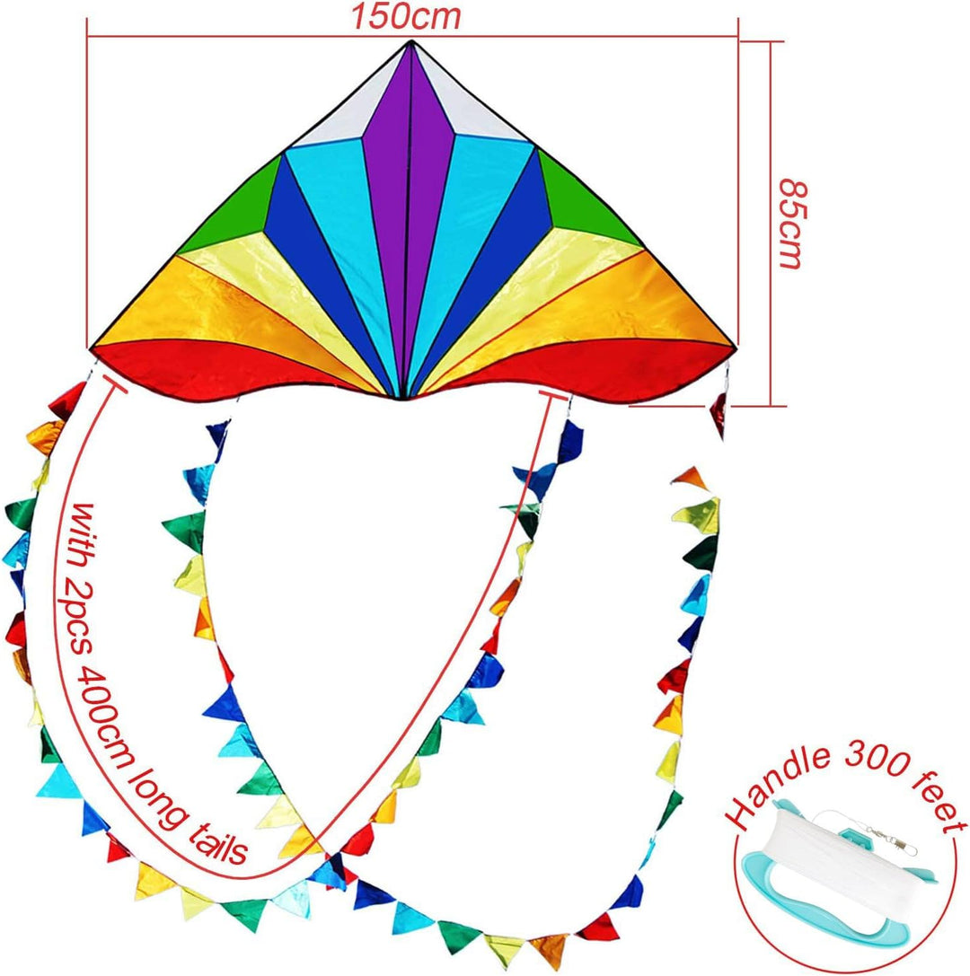 HONBO Children's Kite Large Delta Kites for Children and Adults for Beach Trip Outdoor Games, Perfec