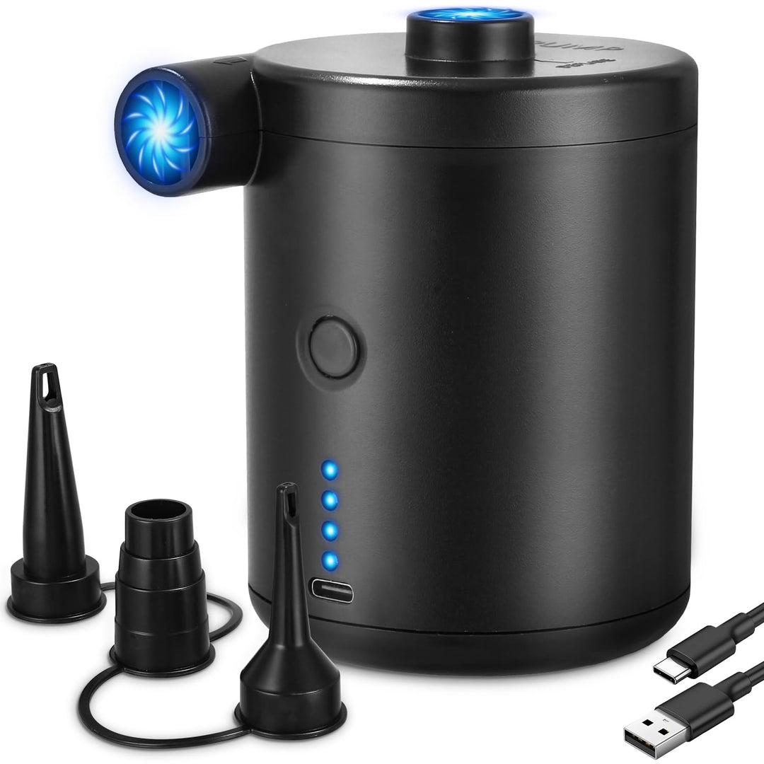 Tragbare Sup Pumpe Elektrisch mit 4000mAh Akku, Schnell Aufblasbare Elektrische Luftpumpe, Mini Akku